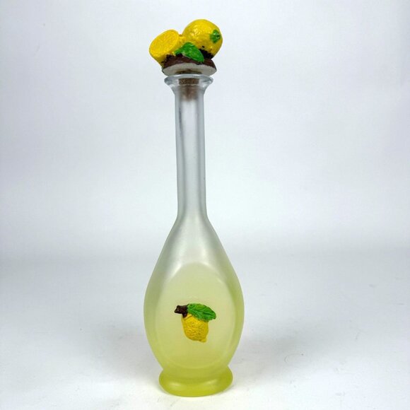 Vintage Limoncello Bottle Shot Glasses 3D Lemons Frosted Yellow 4 Piece Set EUC - Picture 2 of 12